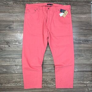 Polo Ralph Lauren Mens 44x30 Varick Slim Straight Pants Red Stretch NWT‎